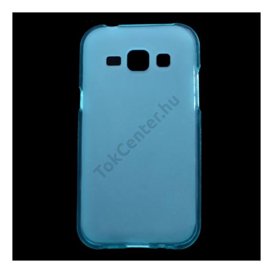 Samsung Galaxy J1 (SM-J100) Telefonvédő gumi / szilikon (fényes keret) KÉK