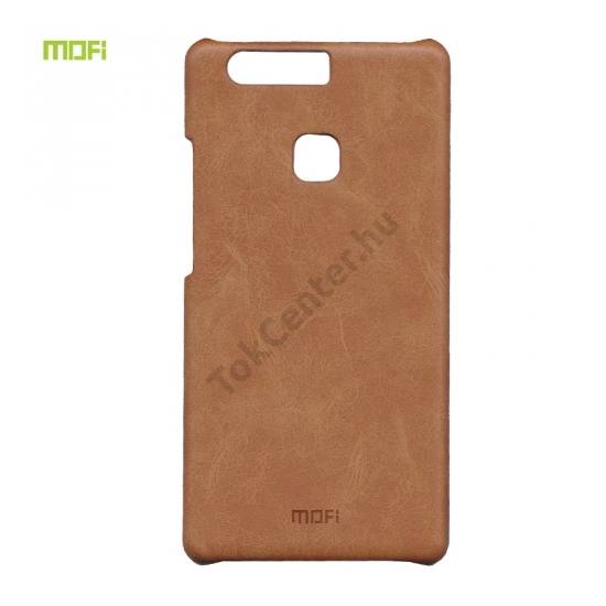Huawei P9 Plus MOFI műanyag telefonvédő (bőrbevonat) BARNA