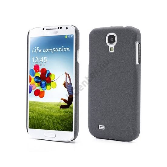Samsung Galaxy S IV. (GT-I9500) Műanyag telefonvédő (gumírozott, érdes felületű) SZÜRKE