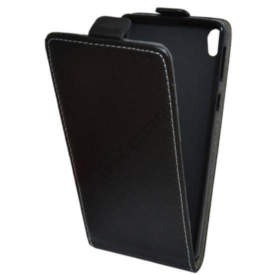 Sony Xperia E5 (F3311) Tok álló, bőr (FLIP, mágneses) FEKETE