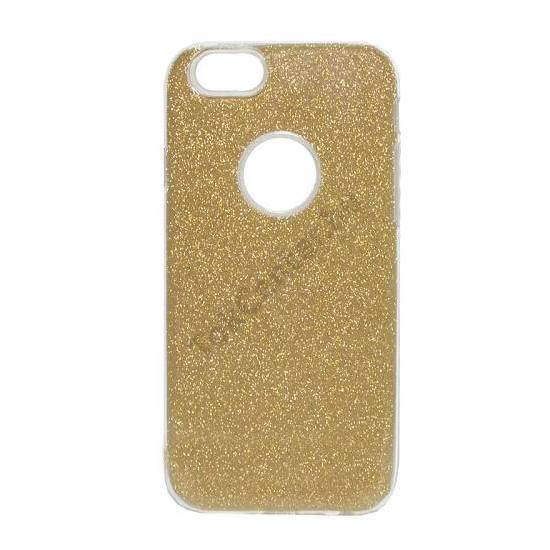 APPLE IPhone 6 Plus 5.5 /APPLE IPhone 6S Plus 5.5 Telefonvédő gumi / szilikon (műanyag belső, csillogó hátlap) ARANY	
