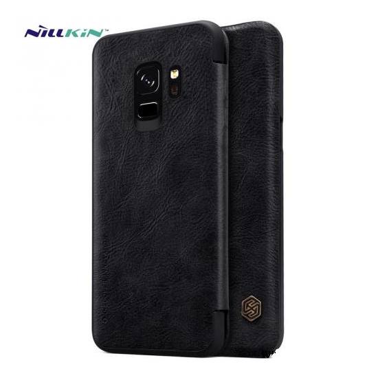 SAMSUNG Galaxy S9 Plus (SM-G965) NILLKIN QIN tok álló, bőr (FLIP, oldalra nyíló, bankkártya tartó) FEKETE	