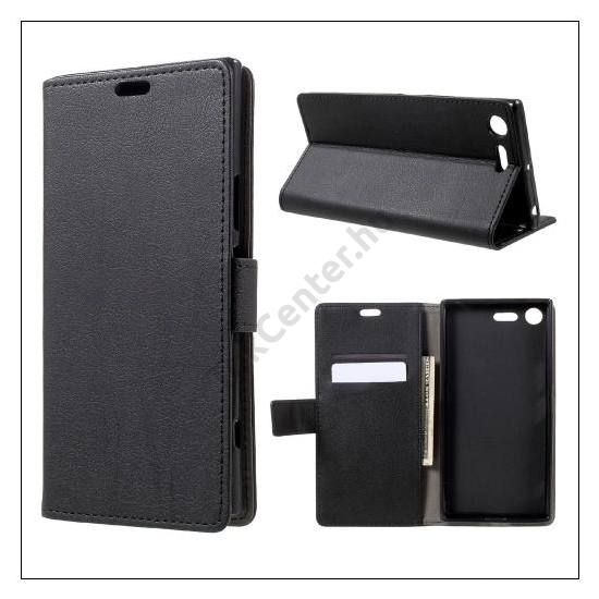 ALCATEL A7 (OT-5090Y) Tok álló, bőr (FLIP, oldalra nyíló, asztali tartó funkció) FEKETE	