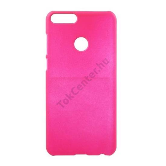 HUAWEI P Smart (Enjoy 7S) Műanyag telefonvédő (gumírozott) RÓZSASZÍN	