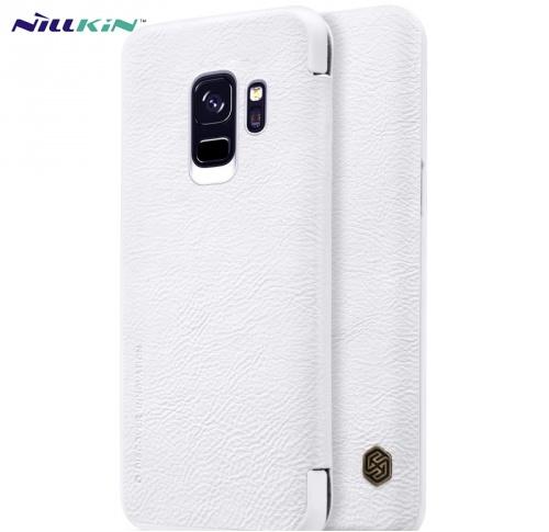 SAMSUNG Galaxy S9 Plus (SM-G965) NILLKIN QIN tok álló, bőr (FLIP, oldalra nyíló, bankkártya tartó) FEHÉR	