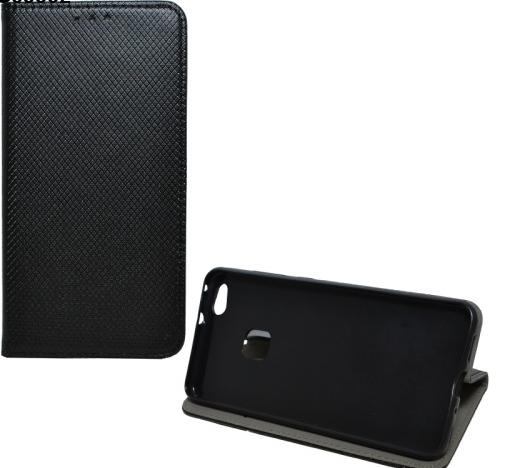 Xiaomi Redmi 5 Plus Tok álló, bőr (FLIP, oldalra nyíló, asztali tartó funkció, rombuszminta) FEKETE	