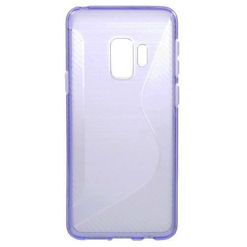 HUAWEI P Smart (Enjoy 7S) Telefonvédő gumi / szilikon (S-line, karbonminta) LILA	