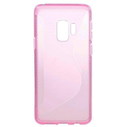 HUAWEI P Smart (Enjoy 7S) Telefonvédő gumi / szilikon (S-line, karbonminta) RÓZSASZÍN	