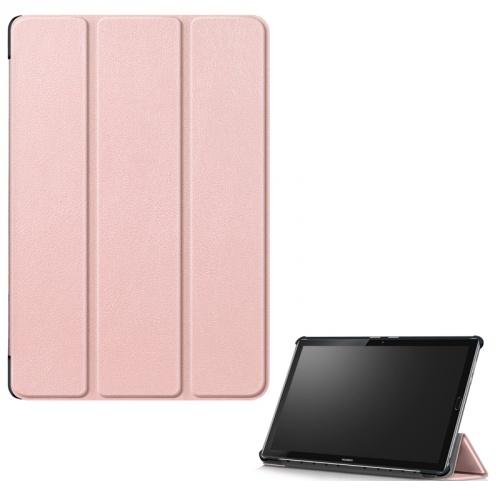 HUAWEI MediaPad M5 8.4 Tok álló, bőr (FLIP, oldalra nyíló, TRIFOLD asztali tartó funkció) ROZÉARANY	