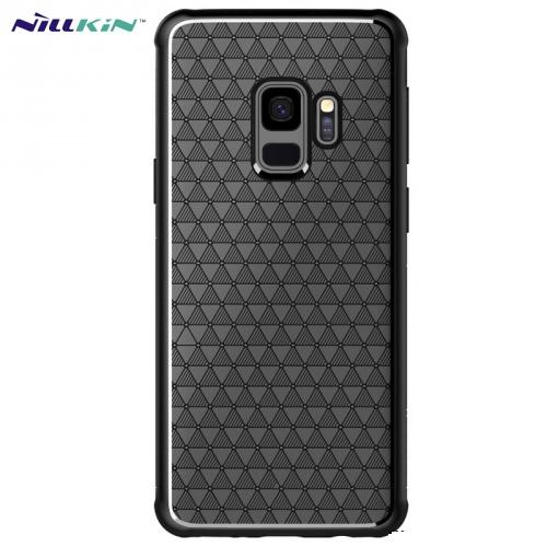 SAMSUNG Galaxy S9 (SM-G960) NILLKIN WEAVE telefonvédő gumi / szilikon (légpárnás sarok, háromszög minta) FEKETE	