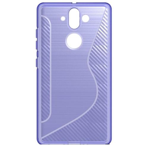 NOKIA 9 Telefonvédő gumi / szilikon (S-line, karbonminta) LILA	