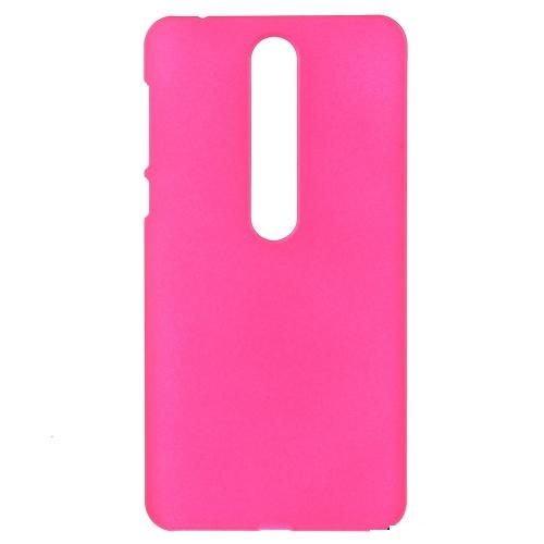 NOKIA 6.1 (2018) Műanyag telefonvédő (gumírozott) MAGENTA	