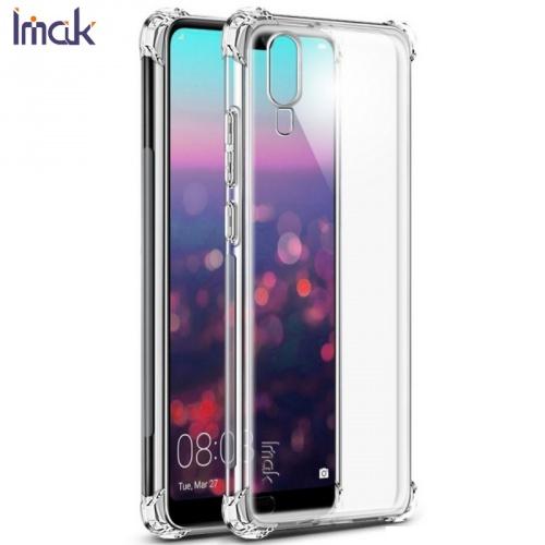 HUAWEI P20 Lite IMAK telefonvédő gumi / szilikon (közepesen ütésálló, légpárnás sarok, képernyővédő fólia, matt) ÁTLÁTSZÓ	