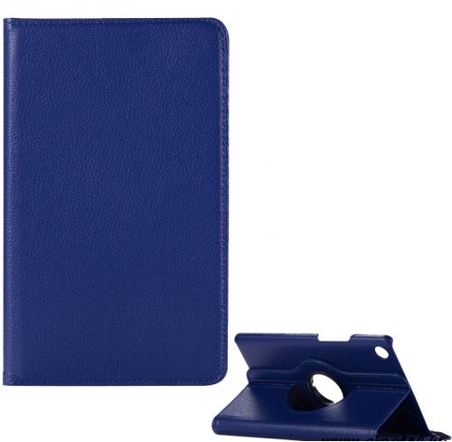 HUAWEI MediaPad M5 8.4 Tok álló, bőr (FLIP, 360°-ban forgatható, asztali tartó funkció) SÖTÉTKÉK	