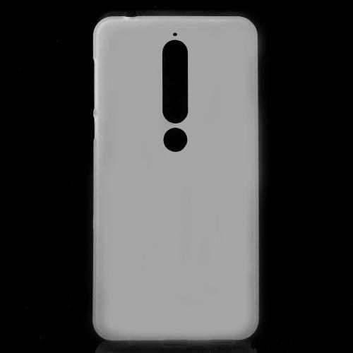 NOKIA 6.1 (2018) Telefonvédő gumi / szilikon (matt, fényes keret) FEHÉR	