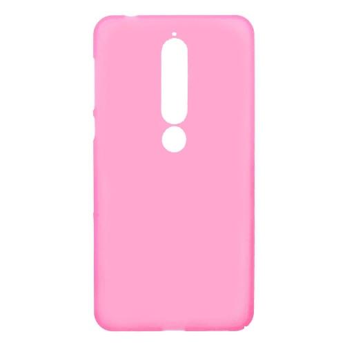 NOKIA 6.1 (2018) Telefonvédő gumi / szilikon (matt, fényes keret) RÓZSASZÍN	