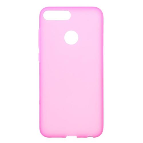 HUAWEI P Smart (Enjoy 7S) Telefonvédő gumi / szilikon (matt, fényes keret) RÓZSASZÍN	