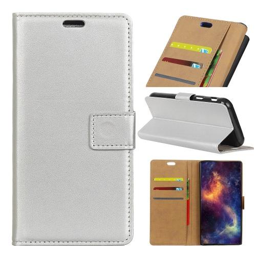 HUAWEI P Smart (Enjoy 7S) Tok álló, bőr (FLIP, oldalra nyíló, asztali tartó funkció) EZÜST	