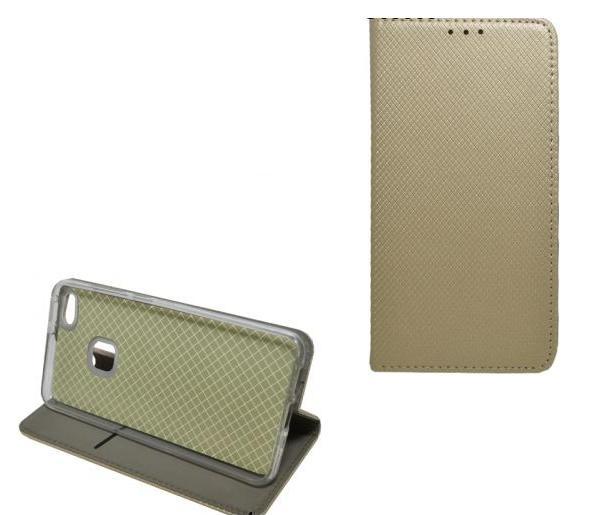 SONY Xperia XZ2 Compact (H8324) Tok álló, bőr (FLIP, oldalra nyíló, asztali tartó funkció, rombuszminta) ARANY	