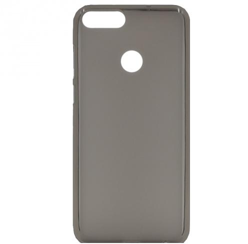 HUAWEI P Smart (Enjoy 7S) Telefonvédő gumi / szilikon (matt, fényes keret) FÜSTSZÍNŰ	