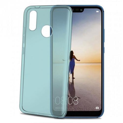HUAWEI P20 Lite Telefonvédő gumi / szilikon (matt, fényes keret) KÉK	