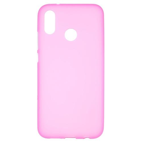 HUAWEI P20 Lite Telefonvédő gumi / szilikon (matt, fényes keret) RÓZSASZÍN	