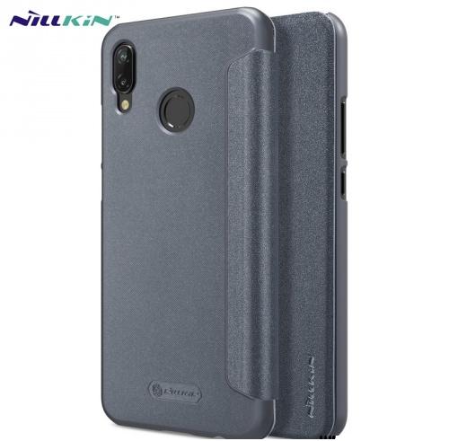 SAMSUNG Galaxy S9 Plus (SM-G965) NILLKIN SPARKLE műanyag telefonvédő (bőr flip, oldalra nyíló) FEKETE	