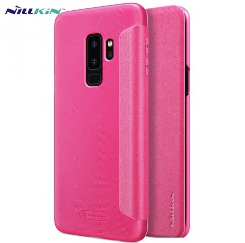 SAMSUNG Galaxy S9 (SM-G960) NILLKIN SPARKLE műanyag telefonvédő (bőr flip, oldalra nyíló) RÓZSASZÍN	