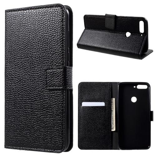 HUAWEI Y7 (2018) /HUAWEI Y7 Prime (2018) Tok álló, bőr (FLIP, oldalra nyíló, asztali tartó funkció, prémium) FEKETE	