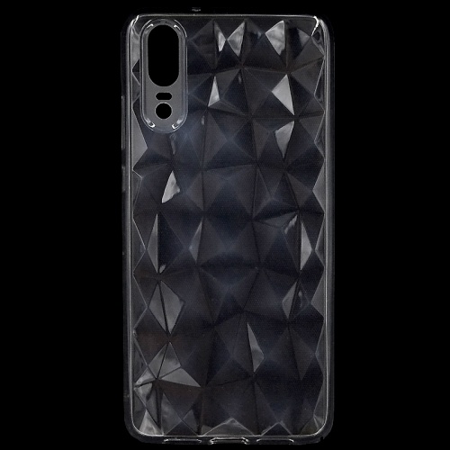 HUAWEI P20 Telefonvédő gumi / szilikon (3D, gyémánt minta) ÁTLÁTSZÓ	