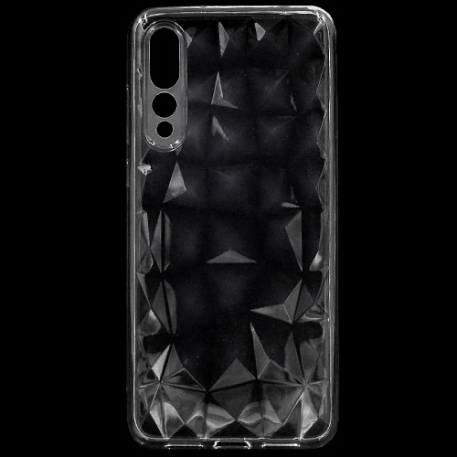 HUAWEI P20 Pro Telefonvédő gumi / szilikon (3D, gyémánt minta) ÁTLÁTSZÓ	
