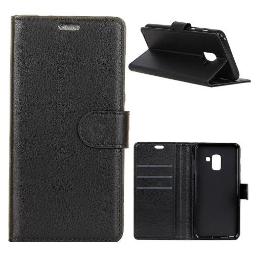 MOTOROLA Moto G6 Plus Tok álló, bőr (FLIP, oldalra nyíló, asztali tartó funkció, prémium) FEKETE	