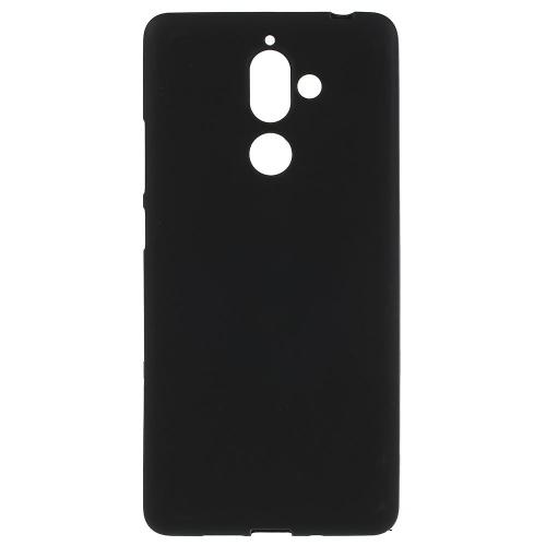 NOKIA 7 Plus Telefonvédő gumi / szilikon (matt, fényes keret) FEKETE	