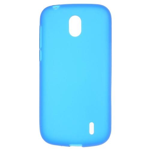 SAMSUNG Galaxy A6+ (2018) SM-A605F Telefonvédő gumi / szilikon (matt, fényes keret) KÉK	