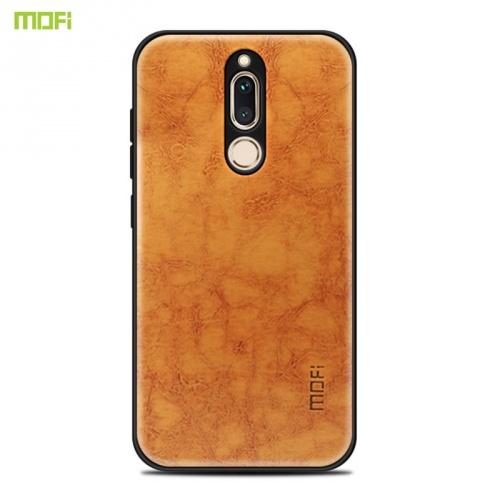 HUAWEI Mate 10 Lite MOFI műanyag telefonvédő (szilikon keret, bőr hátlap) BARNA	