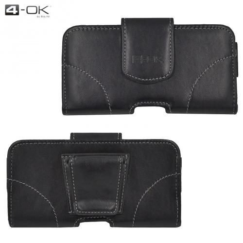 4-OK tok fekvő, bőr hatású (övcsipesz, övre fűzhető,univerzális L méret) FEKETE