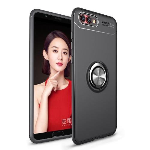 HUAWEI Honor View 10 Telefonvédő gumi / szilikon (asztali tartó funkció, telefontartó gyűrű, 360°-ban forgatható, beépített fémlemez) SZÜRKE	