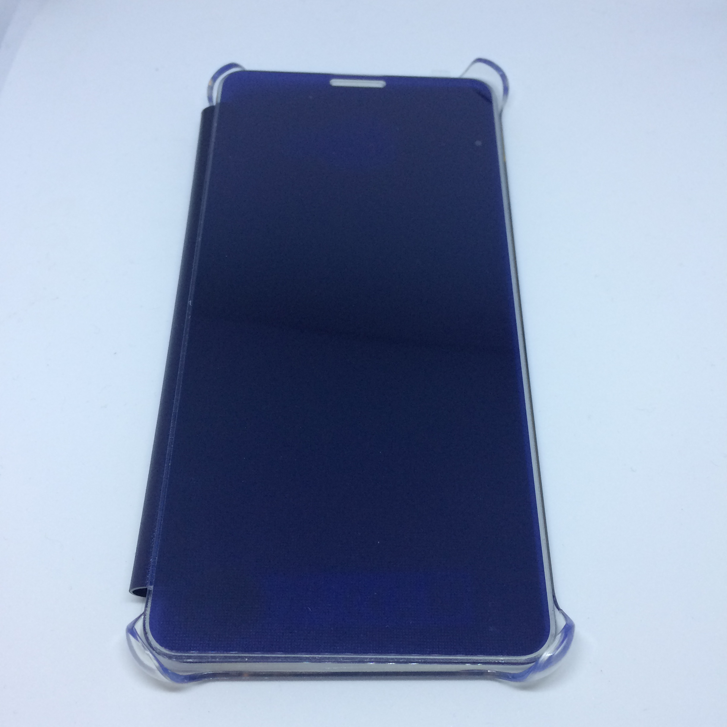 Samsung Galaxy A7 (SM-A700F) Gyári műanyag telefonvédő, FLIP, Oldalra nyíló, SÖTÉTKÉK