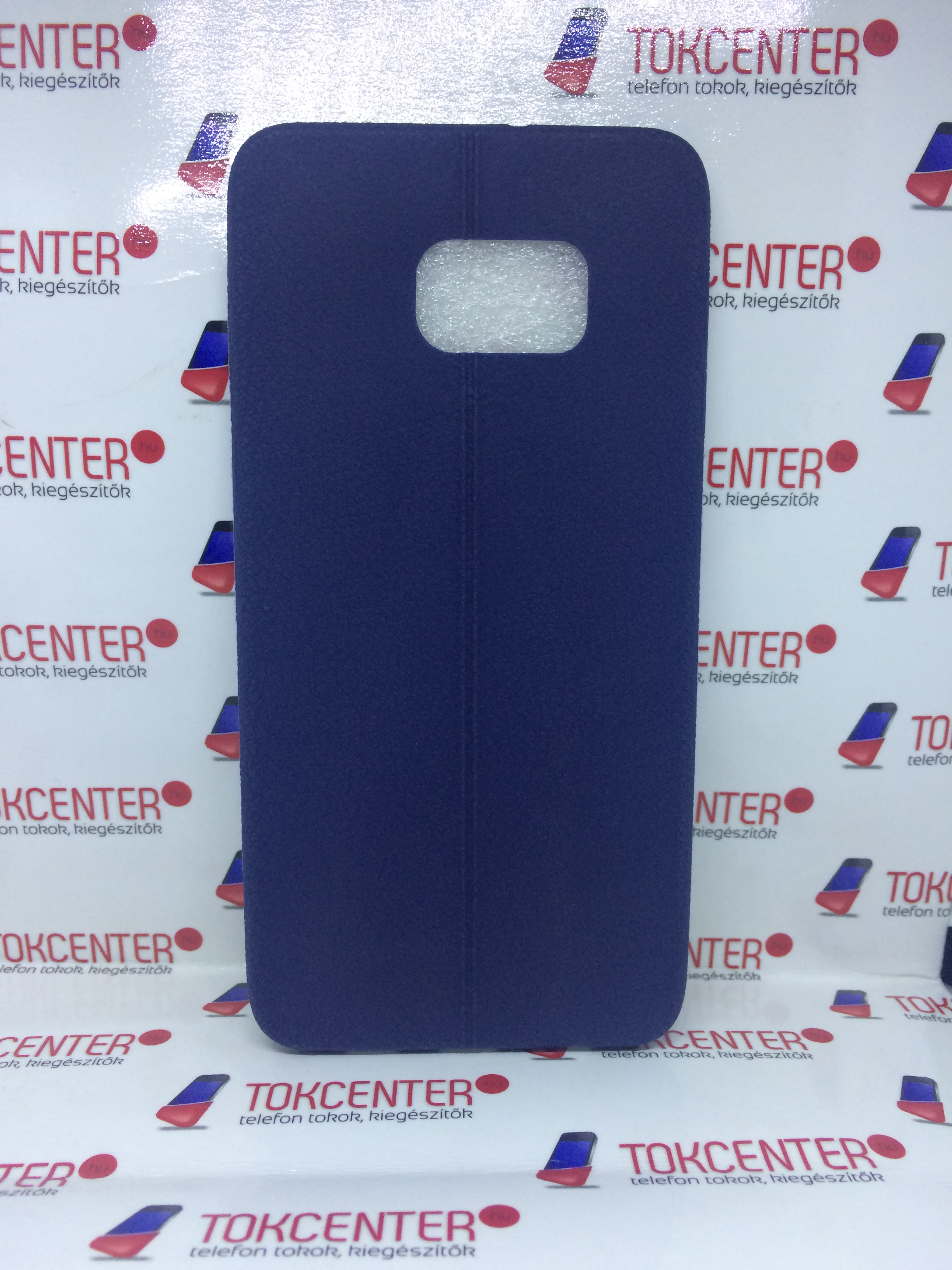 SAMSUNG Galaxy S6 Edge + (SM-G928) Ultravékony bőr hatású szilikon tok, SÖTÉTKÉK