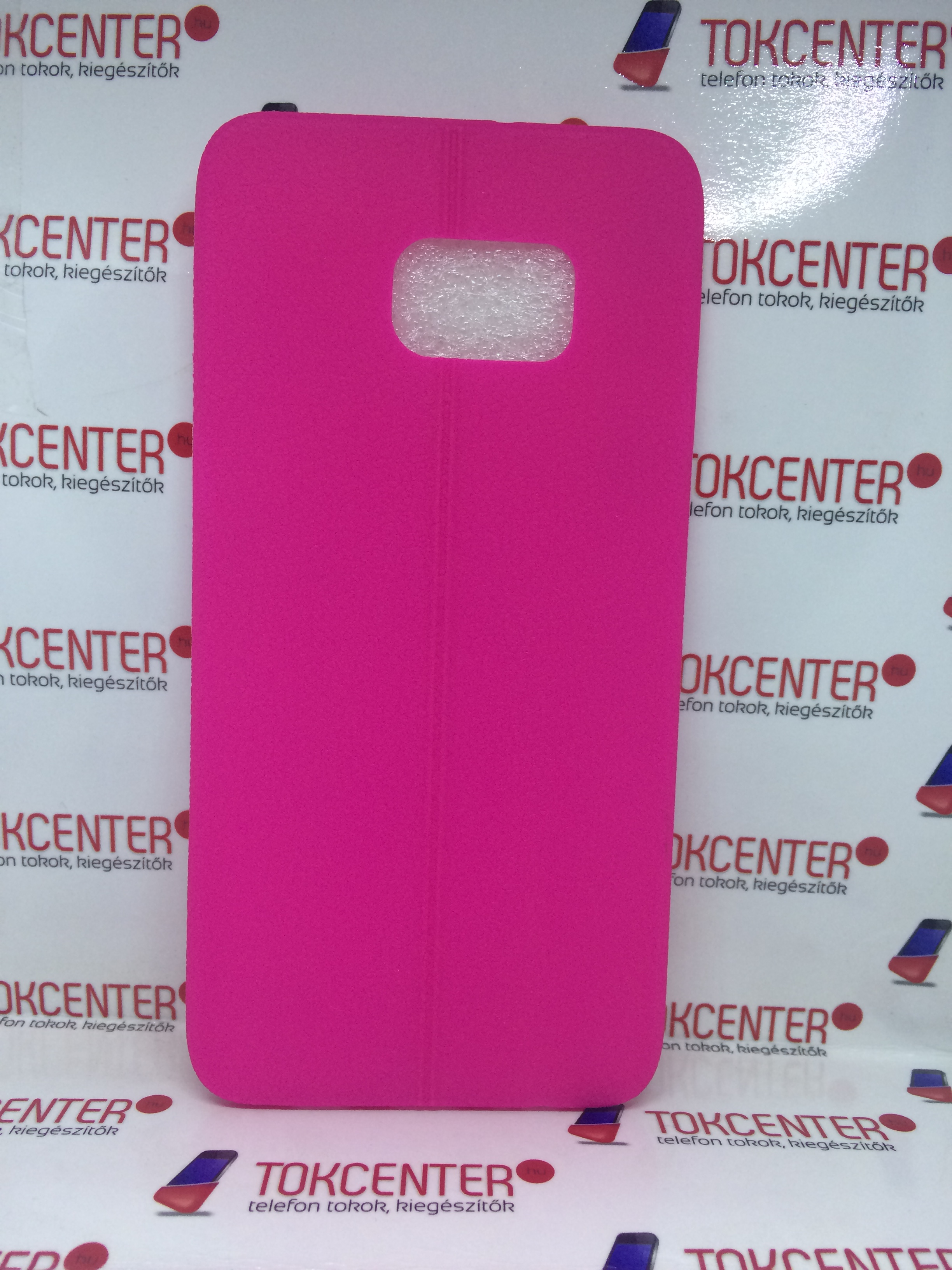 SAMSUNG Galaxy S6 Edge + (SM-G928) Ultravékony bőr hatású szilikon tok, PINK