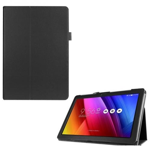 ASUS Zenpad 10 (Z300C) Tok álló, bőr (FLIP, oldalra nyíló, asztali tartó funkció) FEKETE	