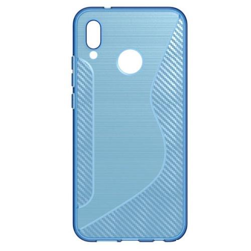 SAMSUNG Galaxy A6 (2018) SM-A600F Telefonvédő gumi / szilikon (S-line, karbonminta) VILÁGOSKÉK	