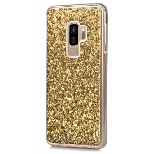 SAMSUNG Galaxy S9 (SM-G960) Műanyag telefonvédő (csillogó, flitteres) ARANY	