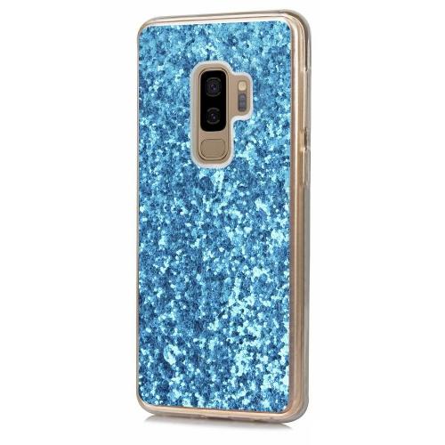 SAMSUNG Galaxy S9 (SM-G960) Műanyag telefonvédő (csillogó, flitteres) KÉK	