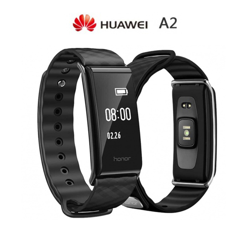 HUAWEI A2 SMARTBAND bluetooth csuklópánt (aktivitást mérő karkötő, szívritmusfigyelő, cseppálló, USB töltőkábel) FEKETE	