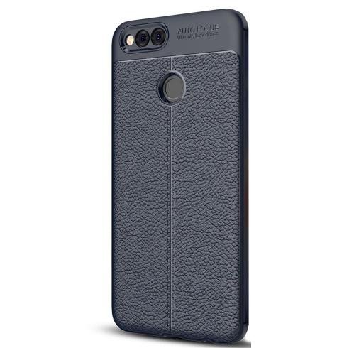 XIAOMI Redmi S2 Telefonvédő gumi / szilikon (bőrhatás, varrás minta) SÖTÉTKÉK	