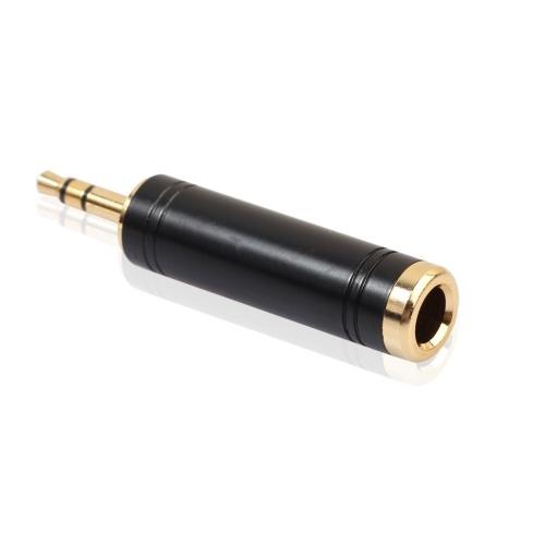 Audió adapter (3.5 mm jack / 6.35 mm jack aljzat) FEKETE	