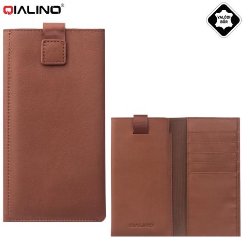 QIALINO tok álló, valódi bőr, POUCH (kihúzható, oldalra nyíló, pénztárca forma, 4.7