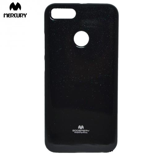 HUAWEI P Smart (Enjoy 7S) MERCURY Goospery telefonvédő gumi / szilikon (csillámporos) FEKETE	