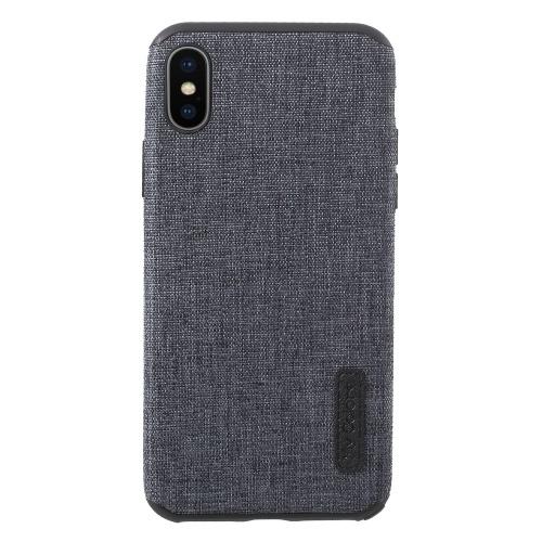 Apple iPhone X 5.8 / Apple iPhone XS 5.8 Telefonvédő gumi / szilikon (textil bevonat) FEKETE	